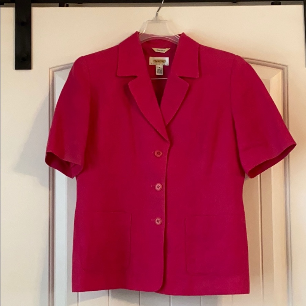 Talbots Irish Linen Pink Jacket